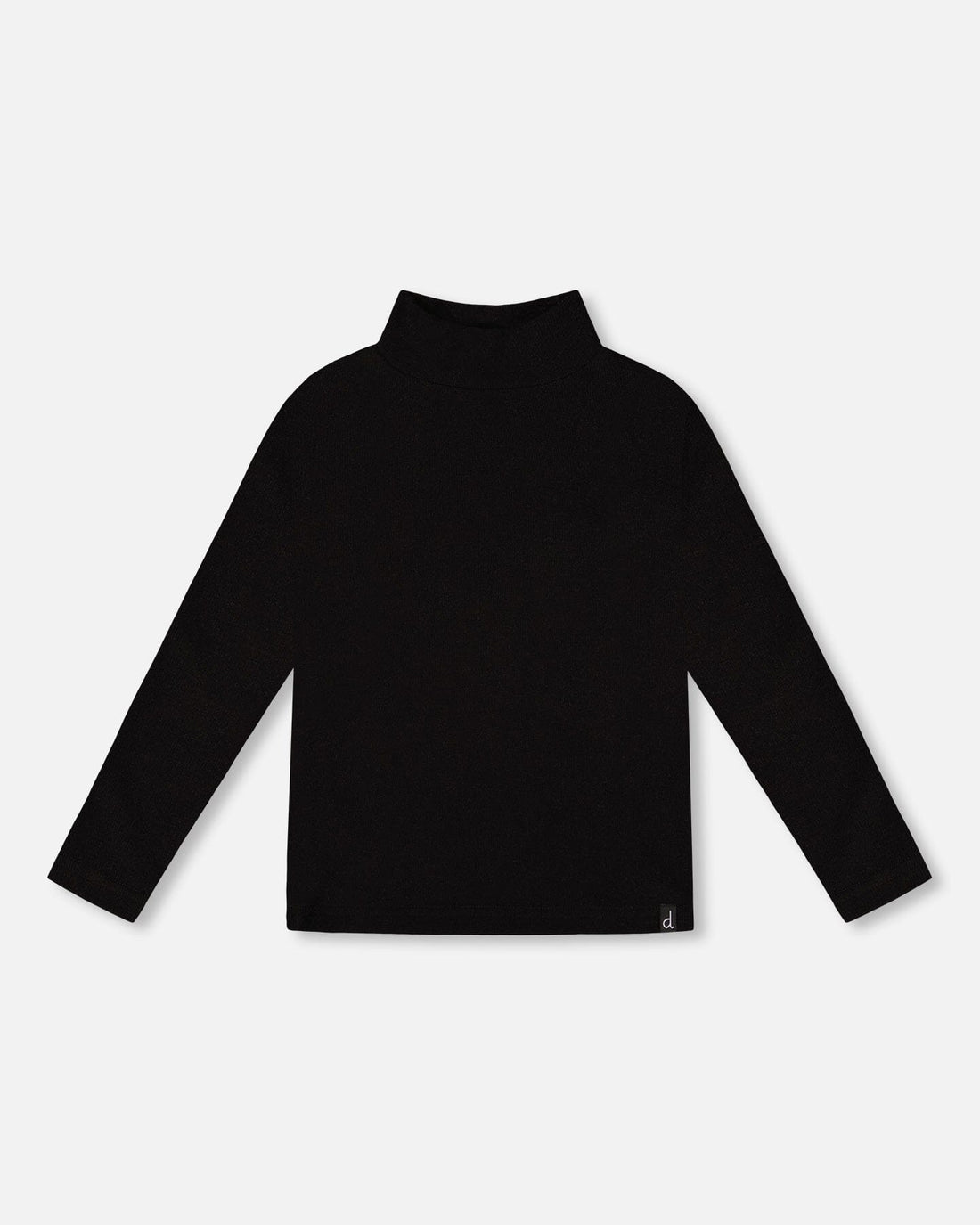Super Soft Ribbed Mock Neck Top Black