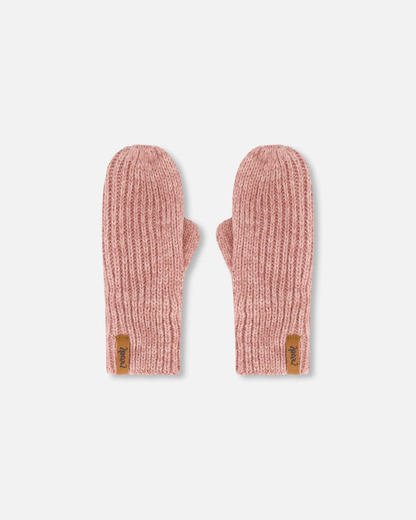 Mid-Season Knit Mittens Dusty Pink