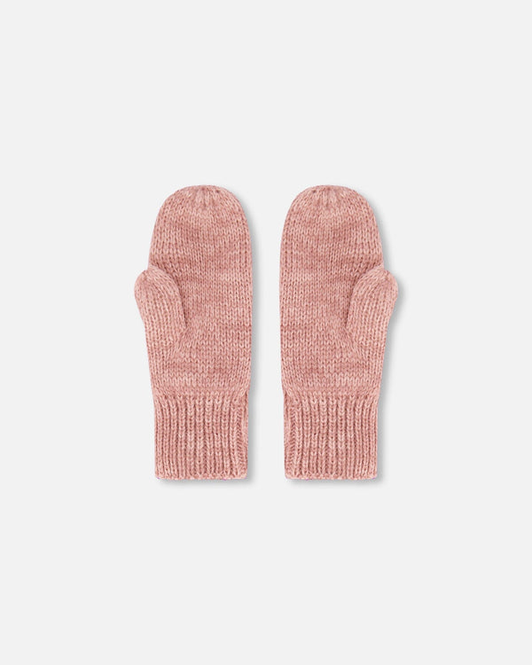 Mid-Season Knit Mittens Dusty Pink