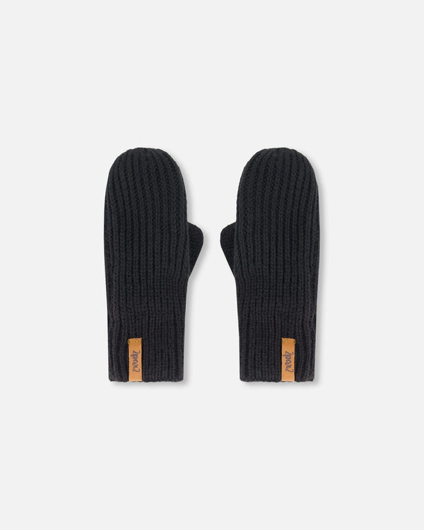 Mid-Season Knit Mittens Black
