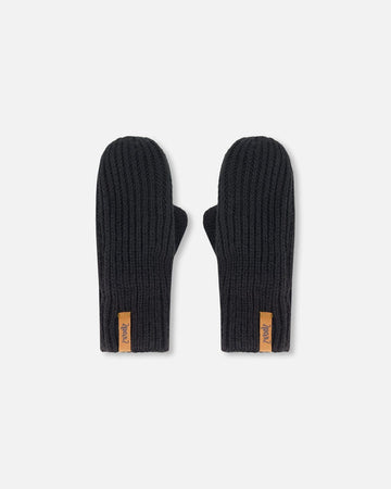 Mid-Season Knit Mittens Black