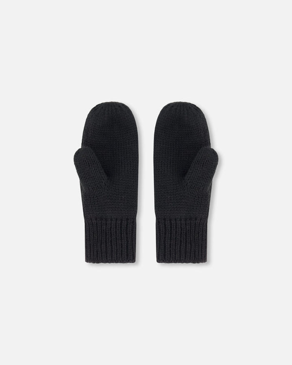 Mid-Season Knit Mittens Black