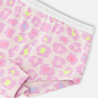 Organic Cotton Boyshort Panty Purple Animal Print
