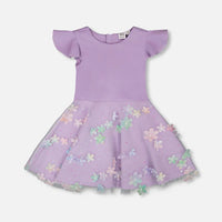 Bi-Material Dress Mauve