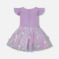 Bi-Material Dress Mauve