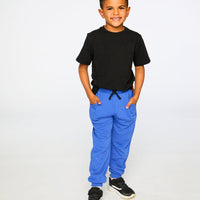 French Terry Sweatpants With Cross Seams Royal Blue