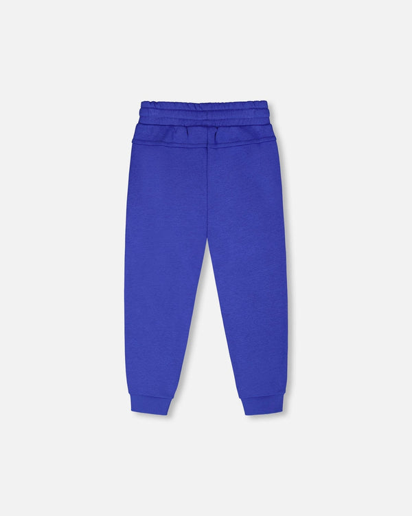 French Terry Sweatpants With Cross Seams Royal Blue