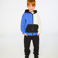 French Terry Sweatpants With Cross Seams Black