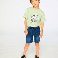 Organic Cotton Jersey T-Shirt With Print Sage