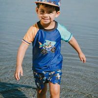 Cap Blue Truck Print