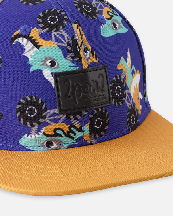 Cap Blue Truck Print