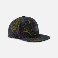 Cap Black Dinosaur Print