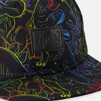 Cap Black Dinosaur Print