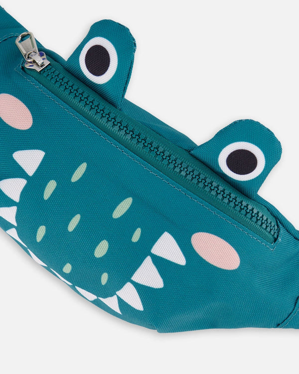 Crocodile Fanny Pack Turquoise