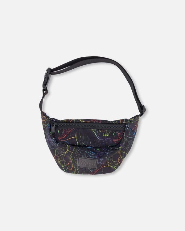 Fanny Pack Black Dinosaur Print