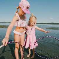 Cap Purple Flower Print