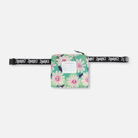 Packable Windbreaker In Polyester Green Smiling Flower Print
