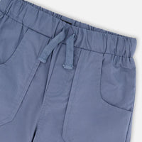 Parachute Jogger With Patch Pockets Blue Grey