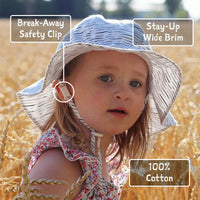 Kids Cotton Floppy Hats | Purple Stripes