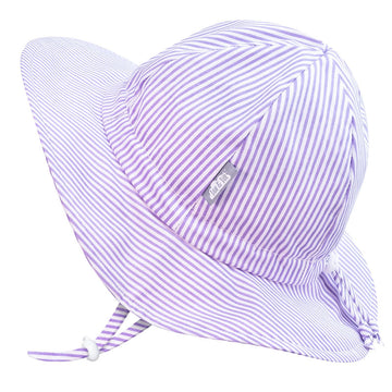 Cotton Floppy Hat | Purple Stripes