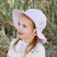 Kids Cotton Floppy Hats | Purple Stripes