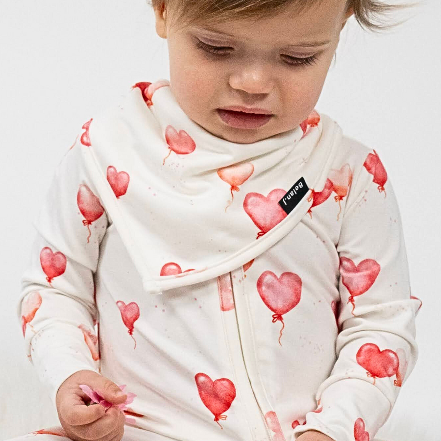 Bandana Bib - Heart Balloons
