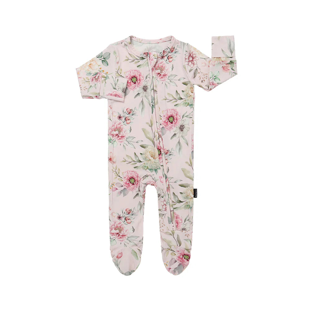 Footed Zipper Sleeper - Floral Bliss