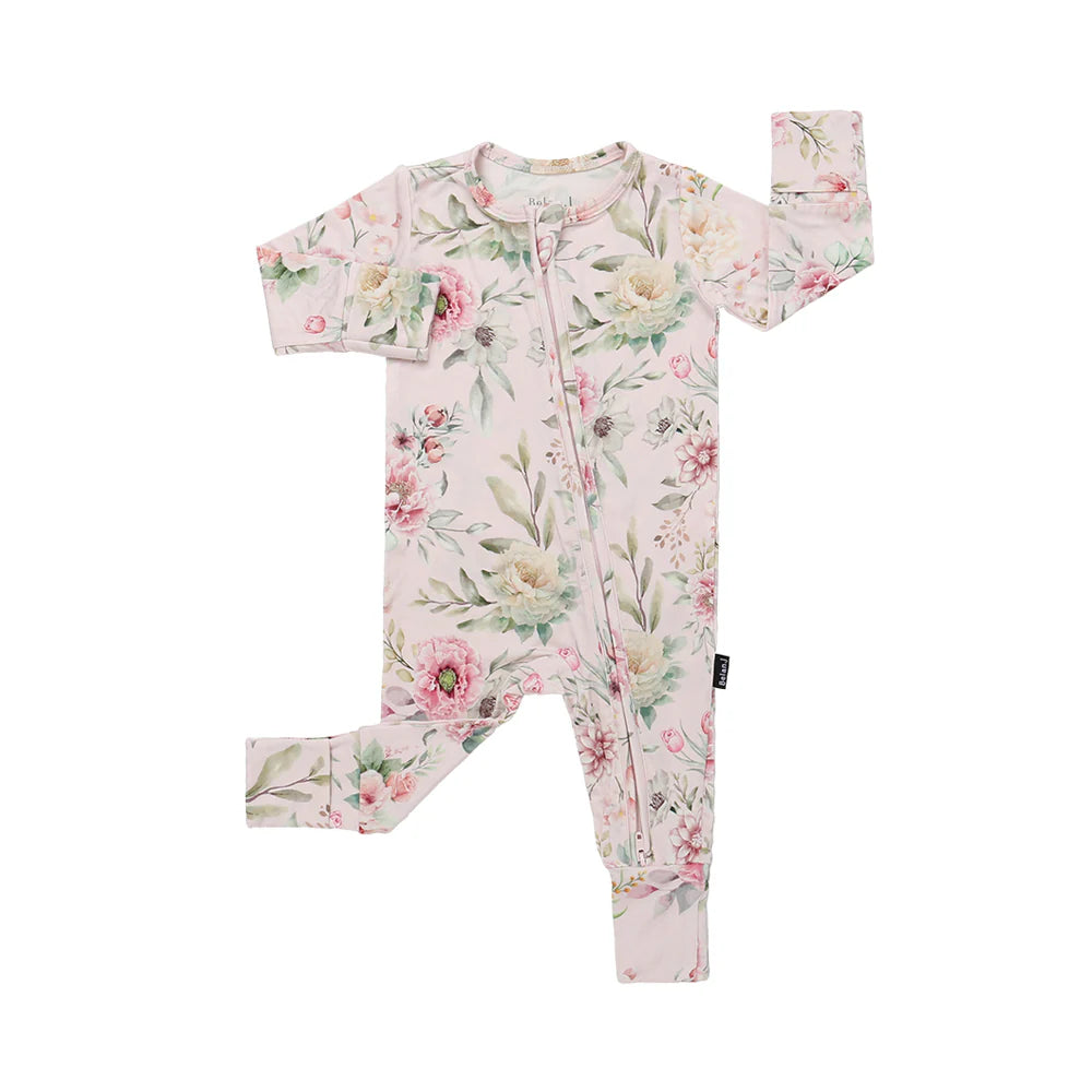 Sleeper with Fold-over Cuffs - Floral Bliss