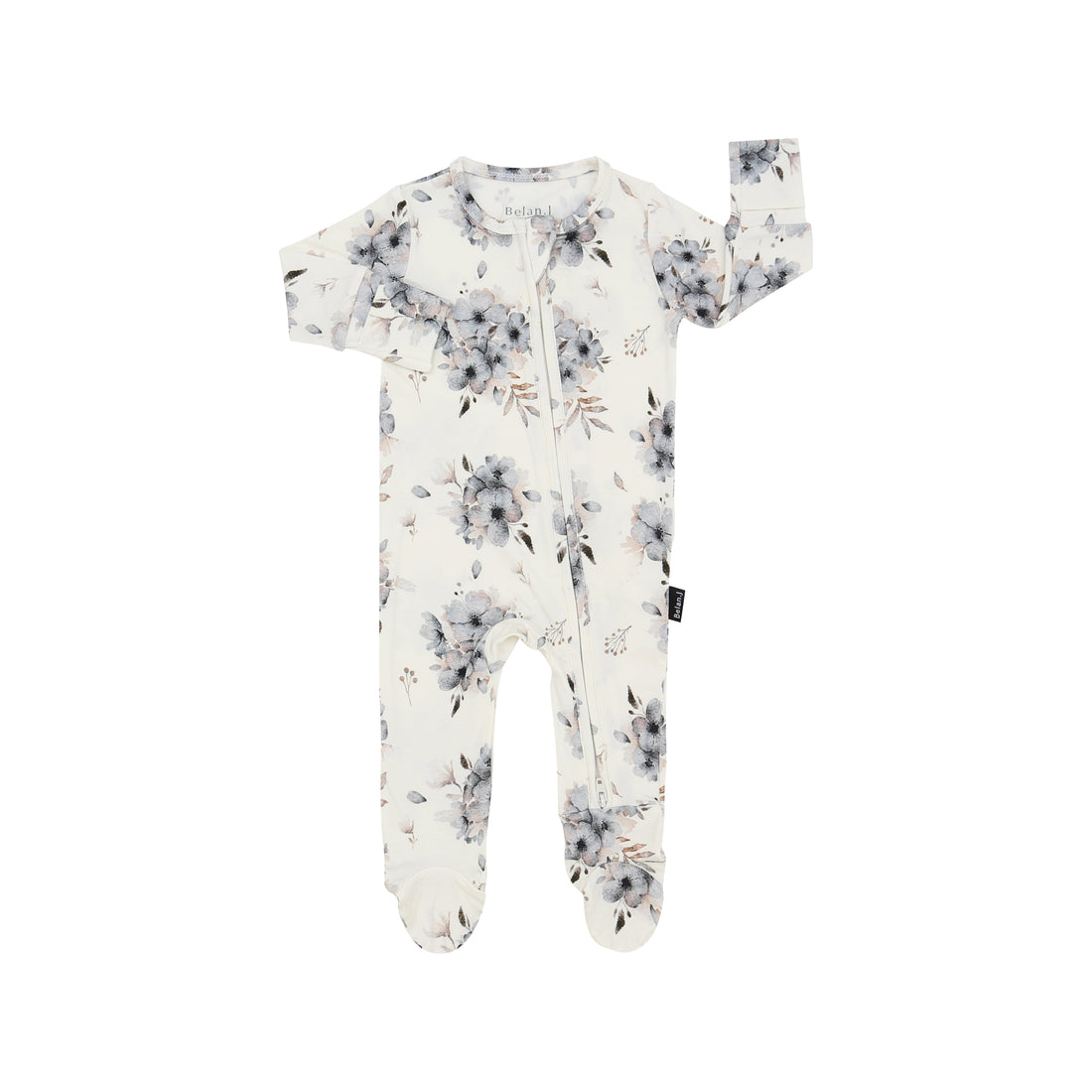 Footed Zipper Sleeper - Frosty Floral