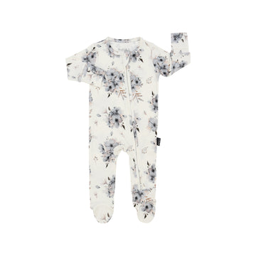 Footed Zipper Sleeper - Frosty Floral