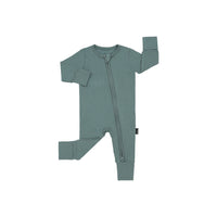 Footless Sleeper with Fold-over Cuffs - Leafy Green