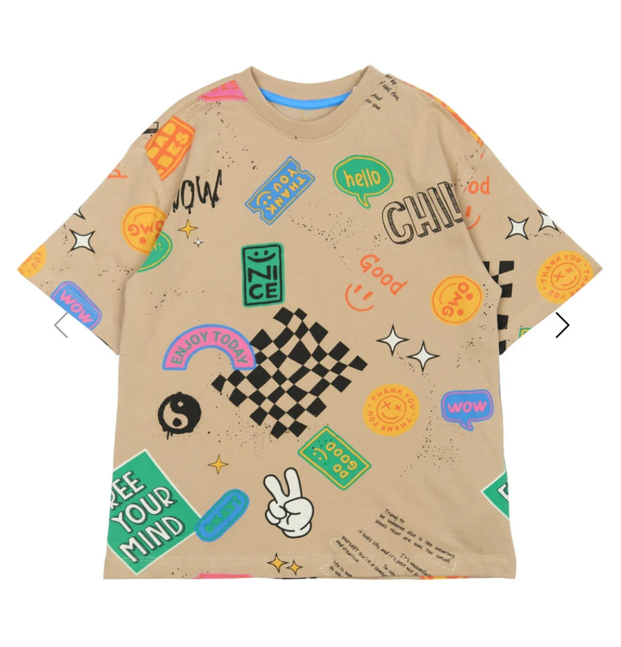 TNPete Oversized T-shirt - Humus AOP