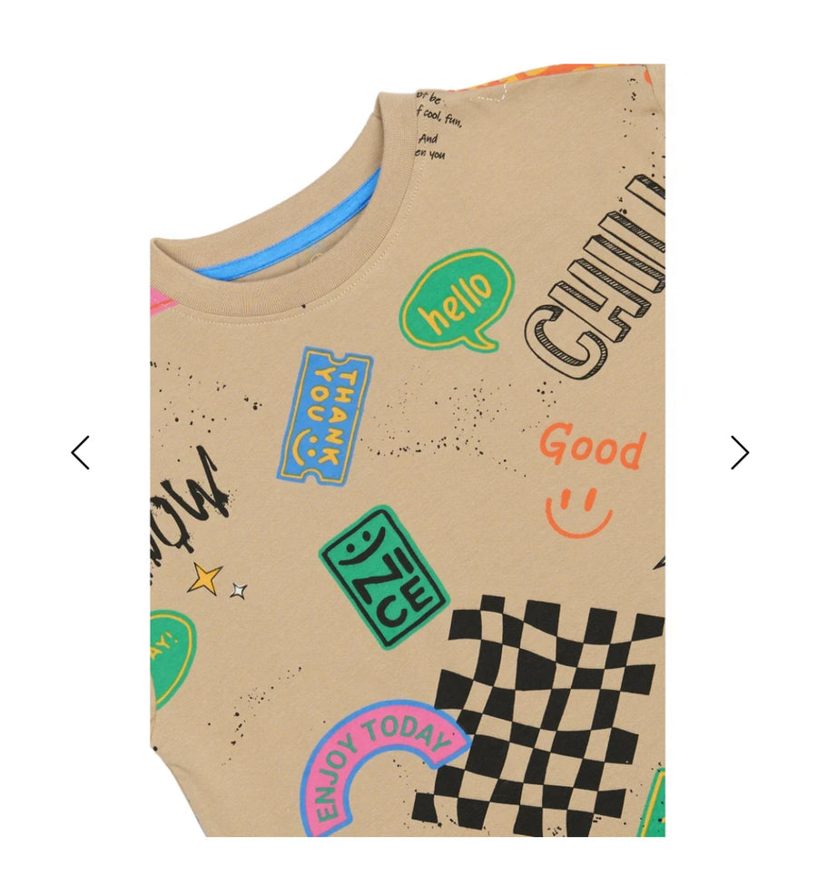 TNPete Oversized T-shirt - Humus AOP