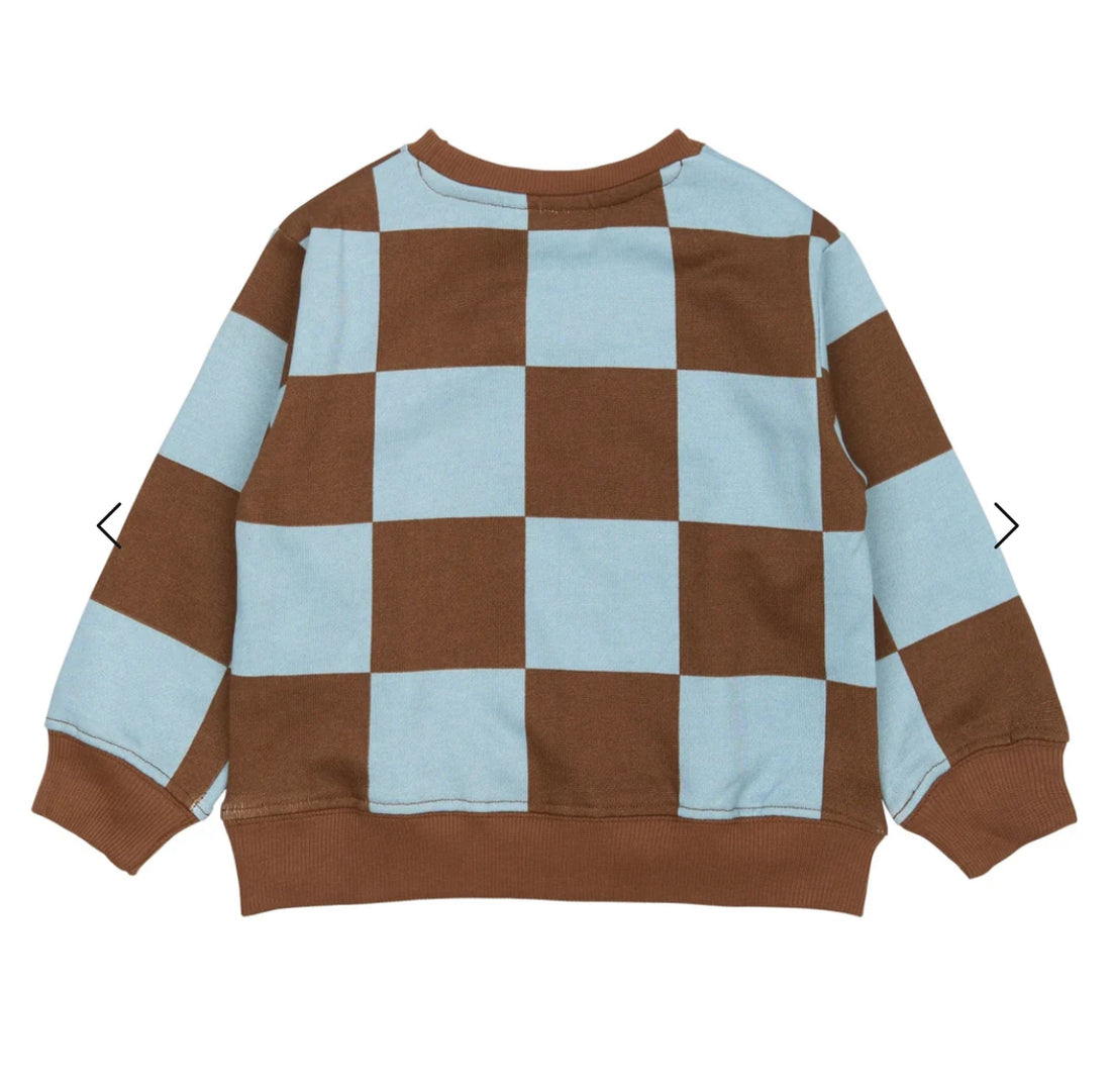 TNSTPaulie Oversized Sweatshirt - Toffee Check