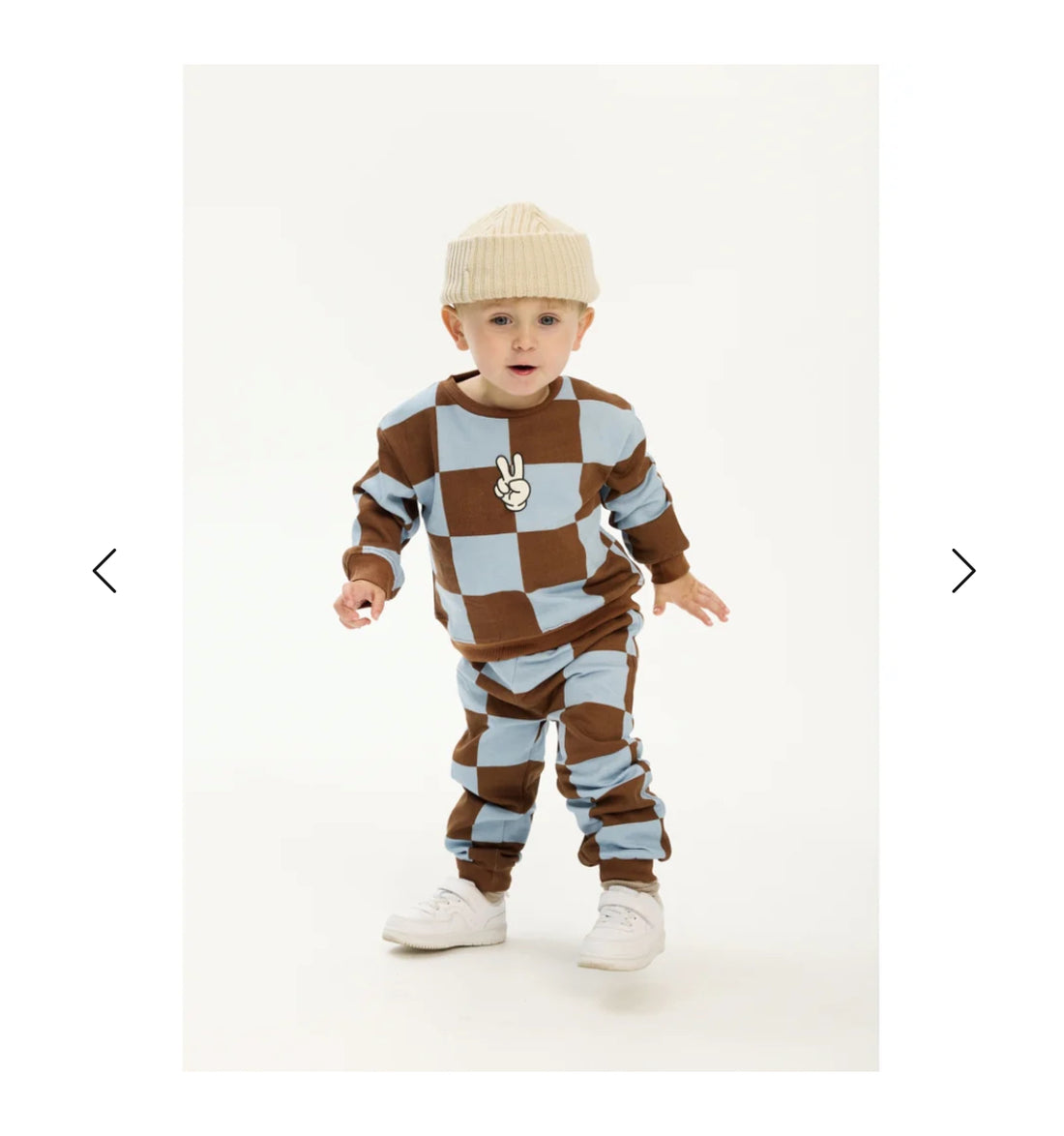 TNSTPaulie Oversized Sweatshirt - Toffee Check