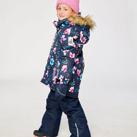 Two Piece Play Snowsuit Blue Floral Print