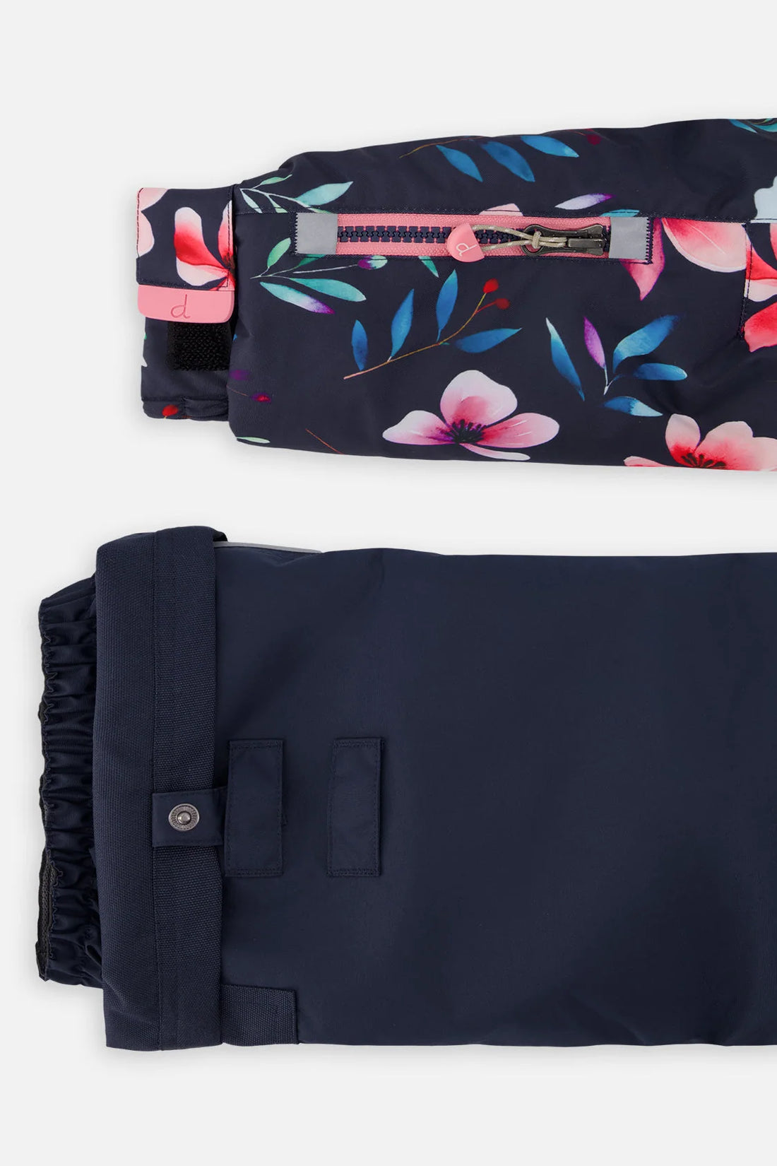 Two Piece Play Snowsuit Blue Floral Print
