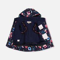 Two Piece Play Snowsuit Blue Floral Print