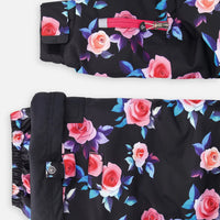 Two Piece Play Snowsuit Black Rose Print