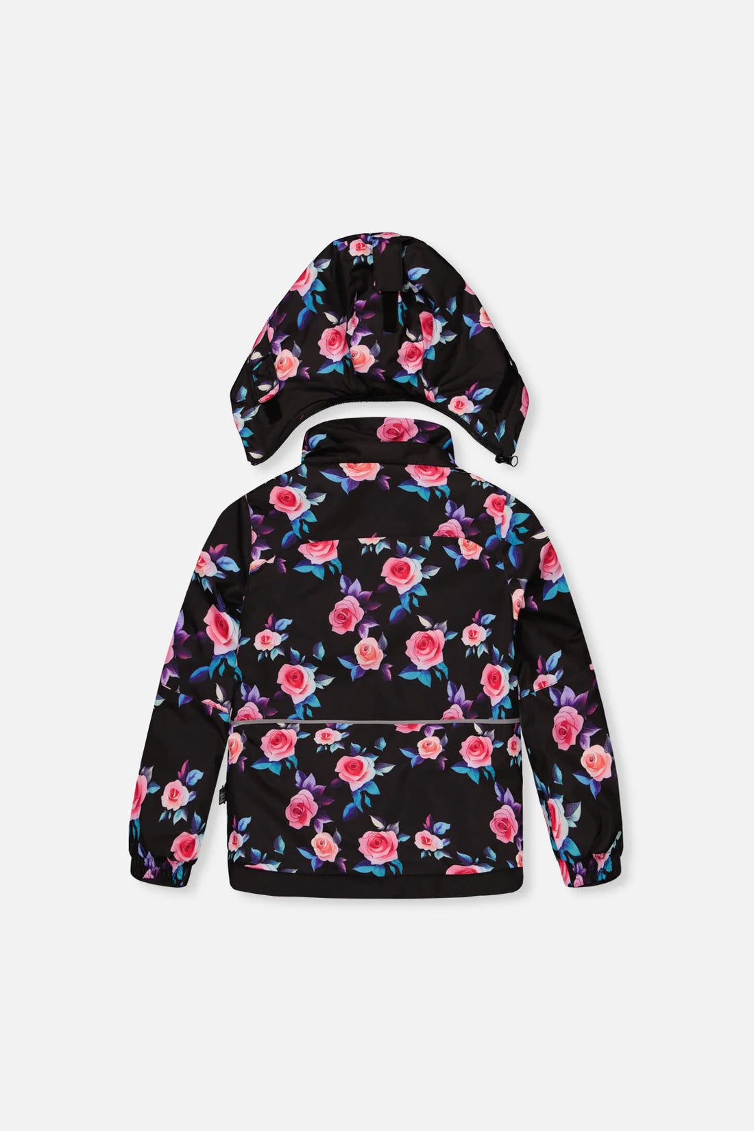 Two Piece Play Snowsuit Black Rose Print