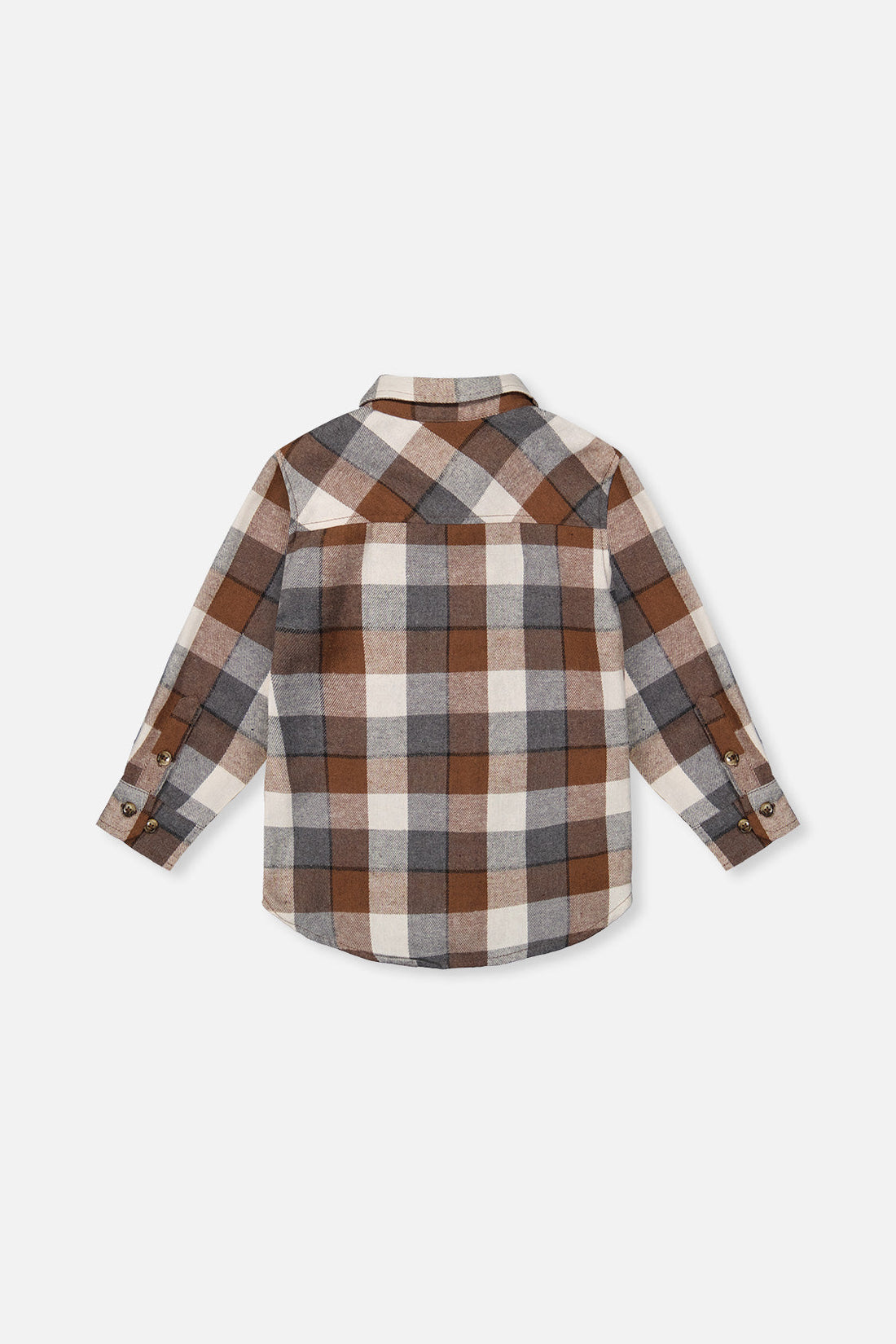 Flannel Shirt Grey And Beige Plaid