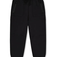 Fleece Sweatpants With Zippered Pockets Black