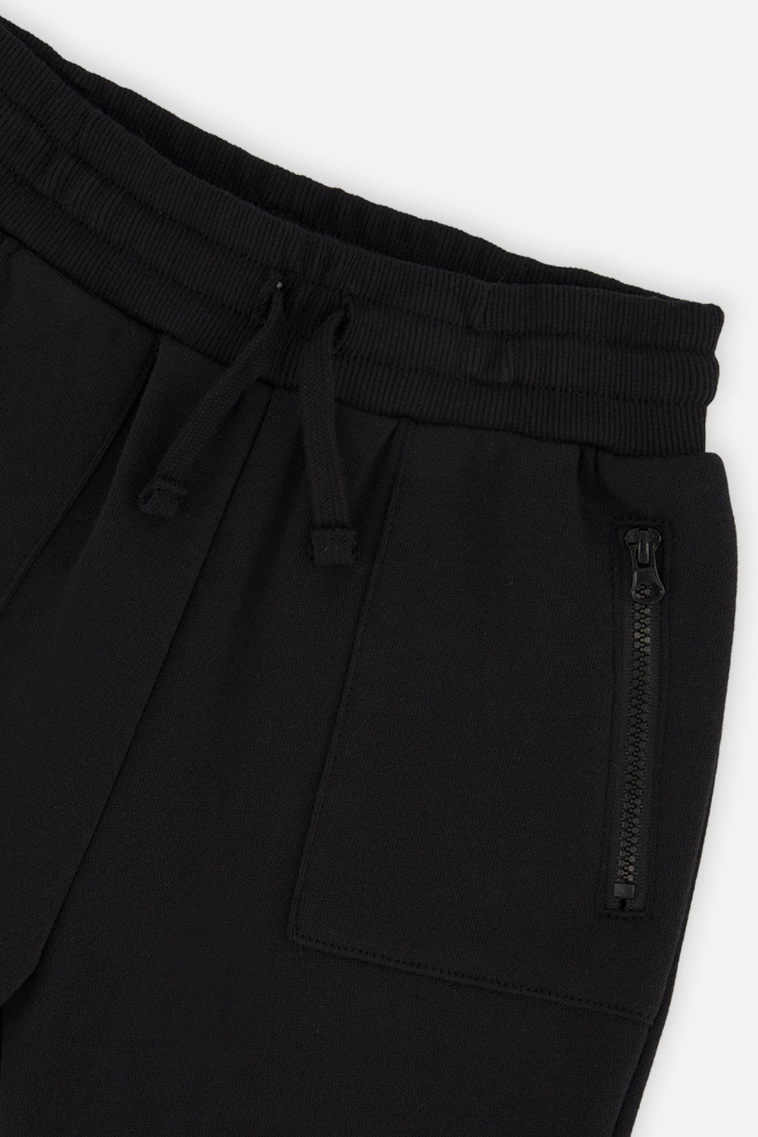 Fleece Sweatpants With Zippered Pockets Black