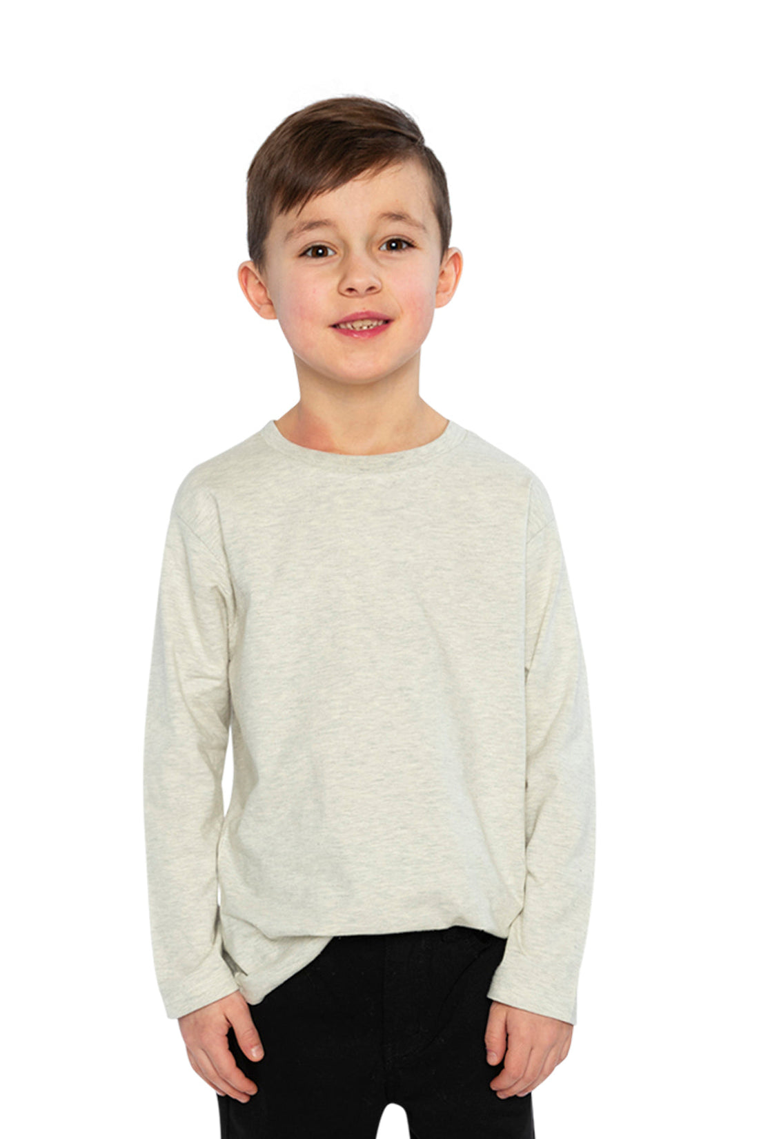 Organic Cotton Long Sleeve T-Shirt Heather Grey