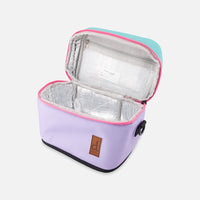Lunch Box Turquoise Blue, Pink And Mauve