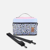 Lunch Box Blue Leopard Print