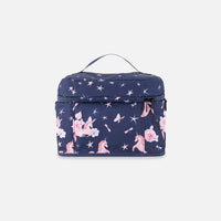 Lunch Box Navy Unicorn Print