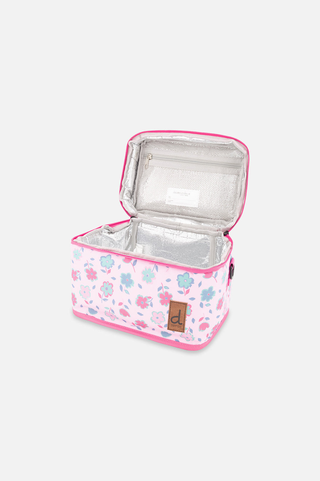 Lunch Box Pink Printed Flowers