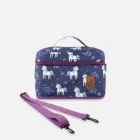 Lunch Box Blue And Purple Unicorn Print