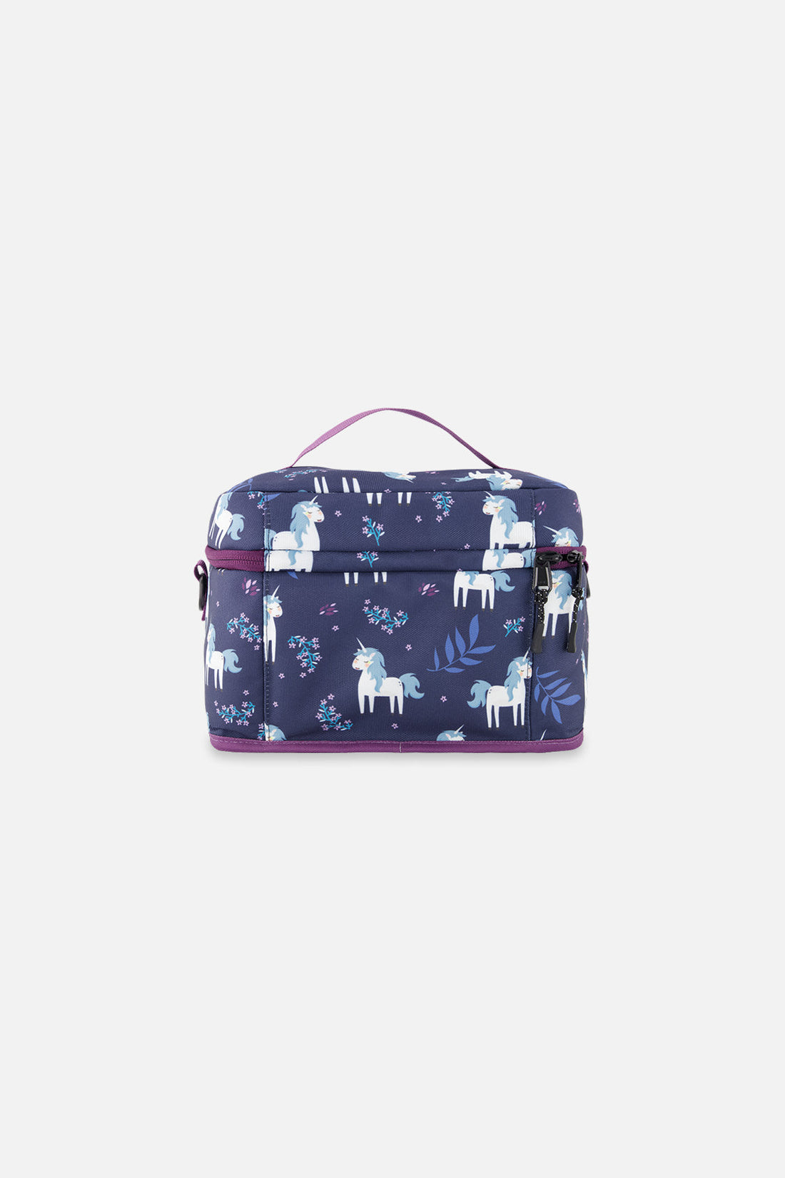 Lunch Box Blue And Purple Unicorn Print